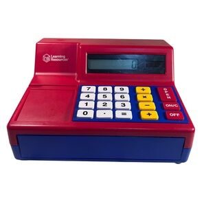 Learning Resources Pretend Play Cash Register Kids Toy Calculator No Money